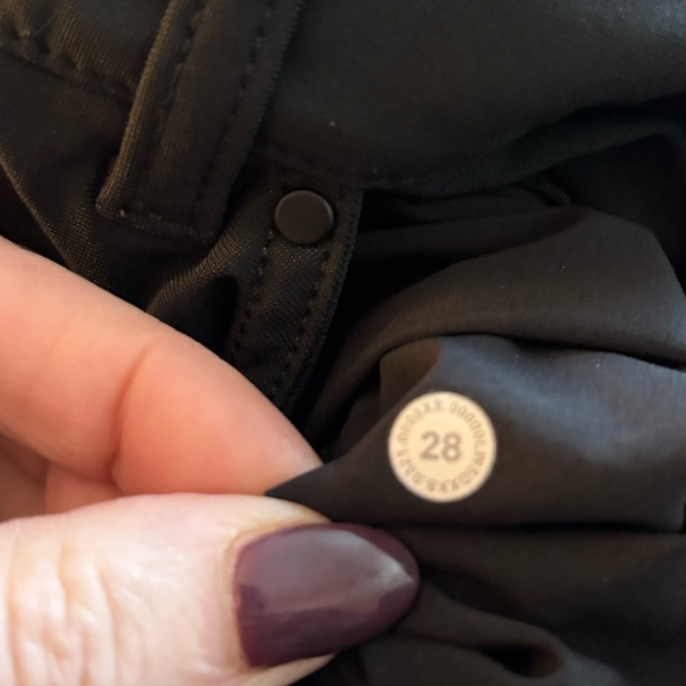 Lululemon City Sleek Wide Leg Pant Black High Rise 5 Pocket Size 28 - Picture 5 of 5